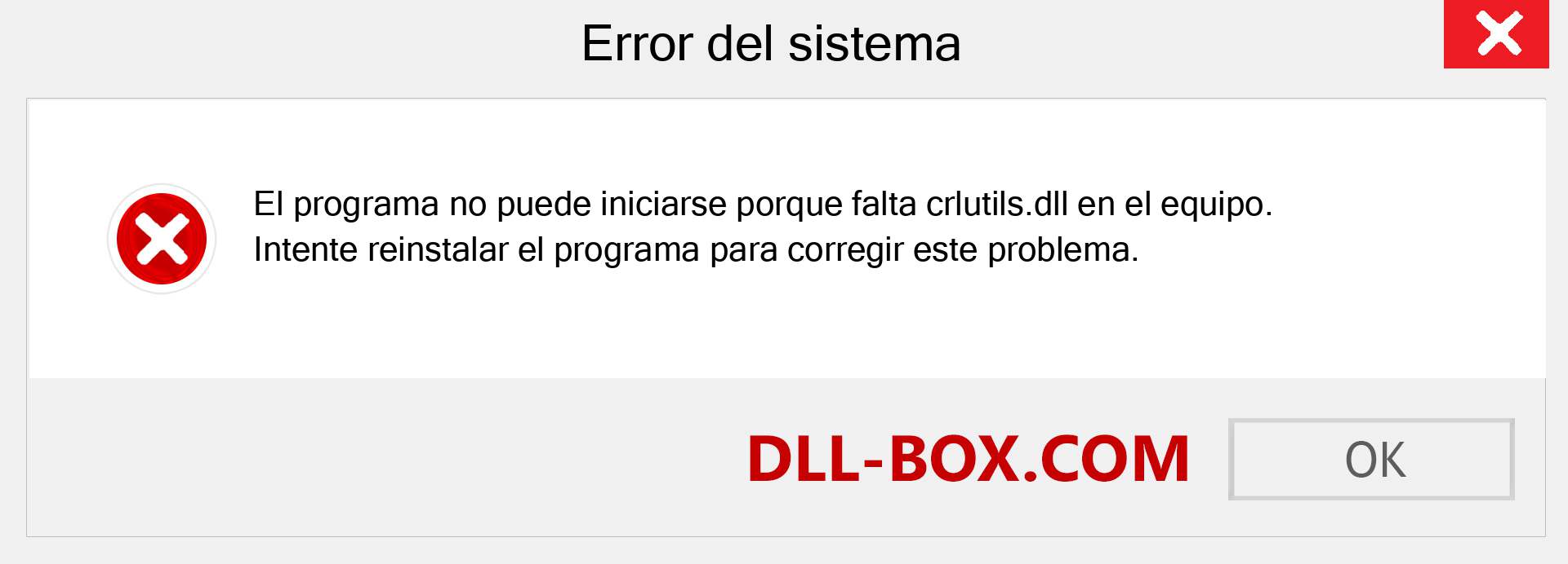 ¿Falta el archivo crlutils.dll ?. Descargar para Windows 7, 8, 10 - Corregir crlutils dll Missing Error en Windows, fotos, imágenes